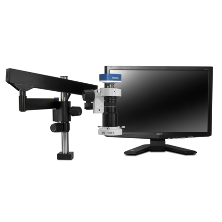 SCIENSCOPE Macro Digital Inspection System With Quadrant LED On Articulating Arm MAC-PK3-E1Q